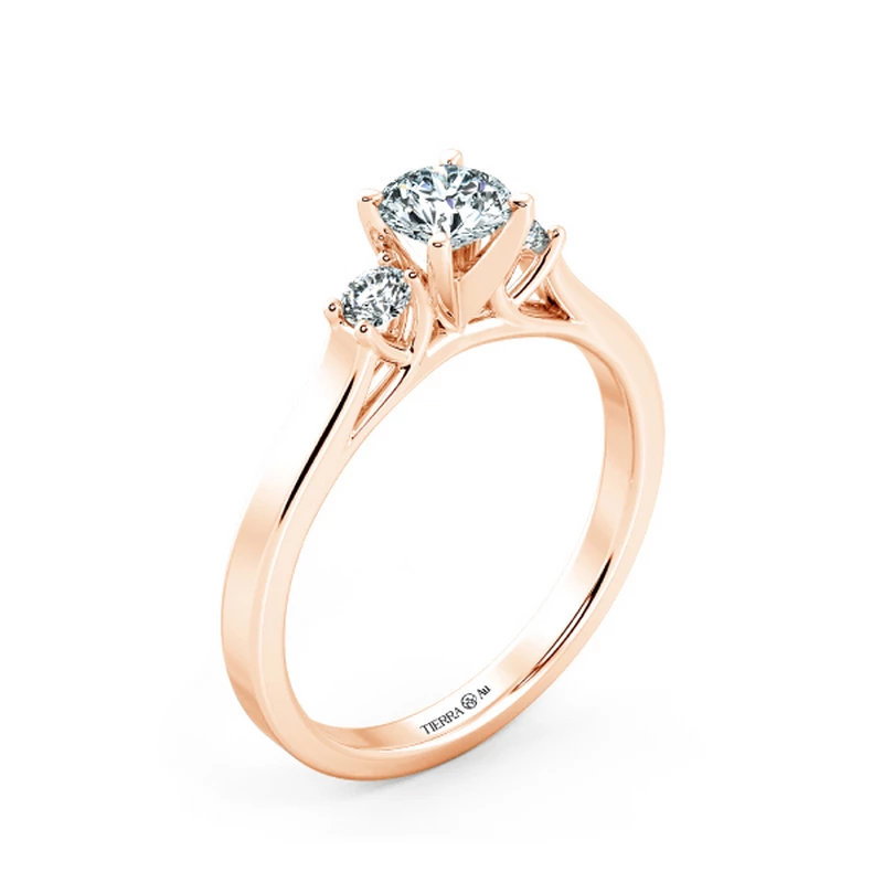 Nhẫn đính hôn Threestone chấu peg-head NCH3104 4